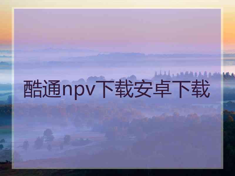 酷通npv下载安卓下载