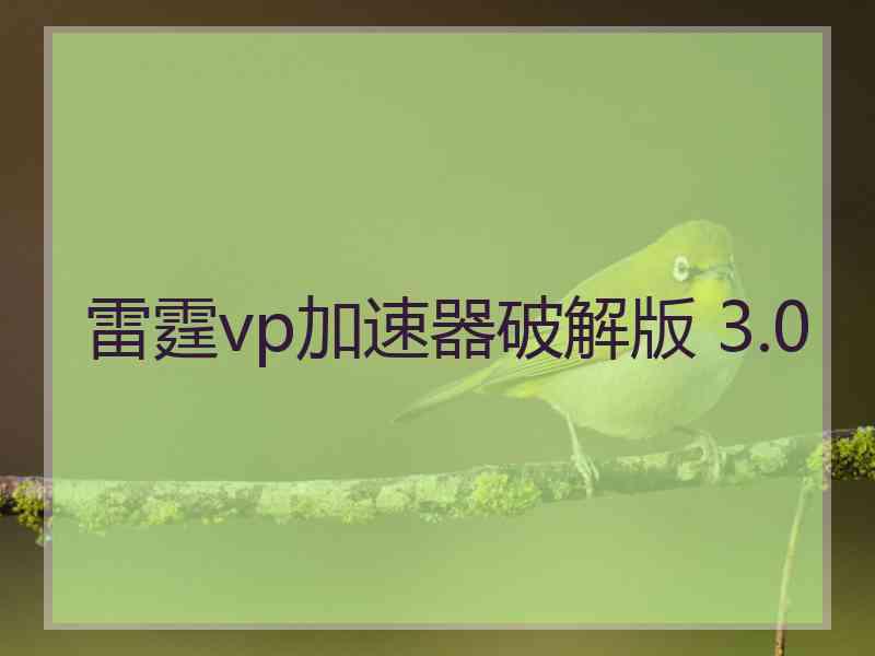 雷霆vp加速器破解版 3.0