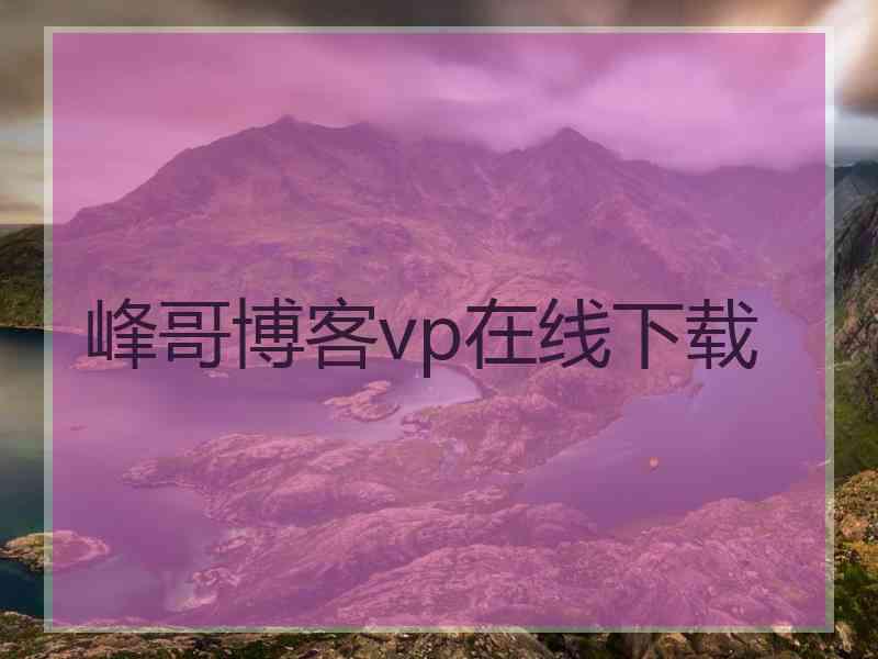 峰哥博客vp在线下载