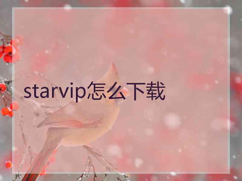 starvip怎么下载