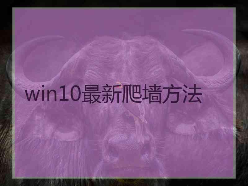 win10最新爬墙方法