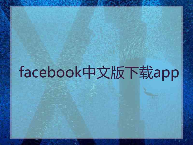 facebook中文版下载app