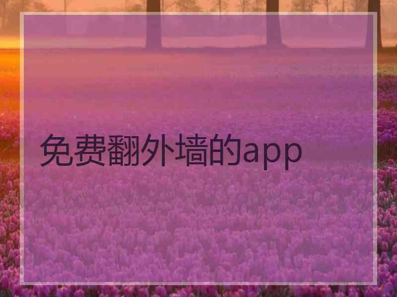 免费翻外墙的app