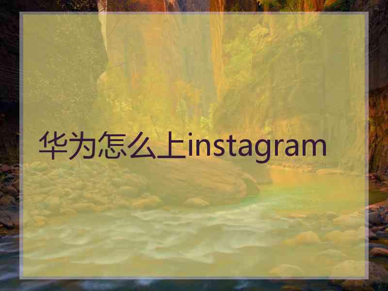 华为怎么上instagram