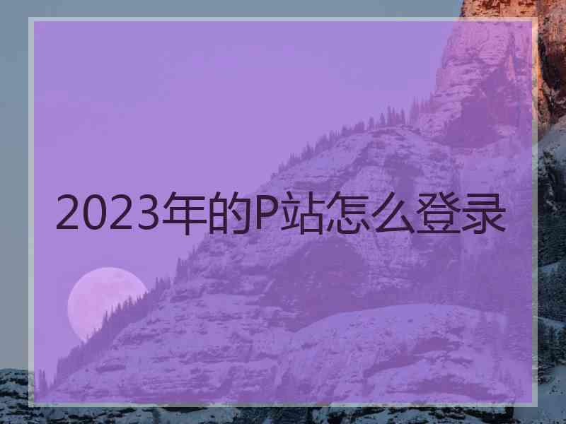 2023年的P站怎么登录