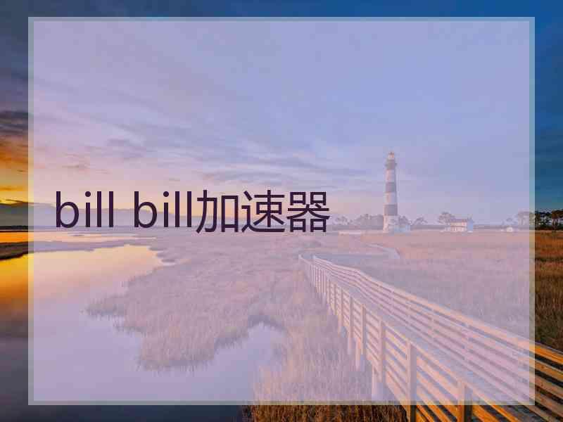 bill bill加速器