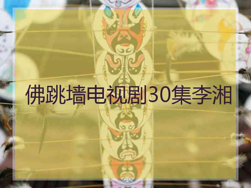 佛跳墙电视剧30集李湘