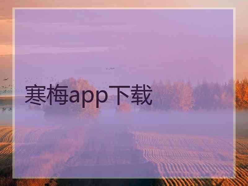 寒梅app下载