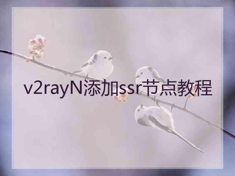 v2rayN添加ssr节点教程