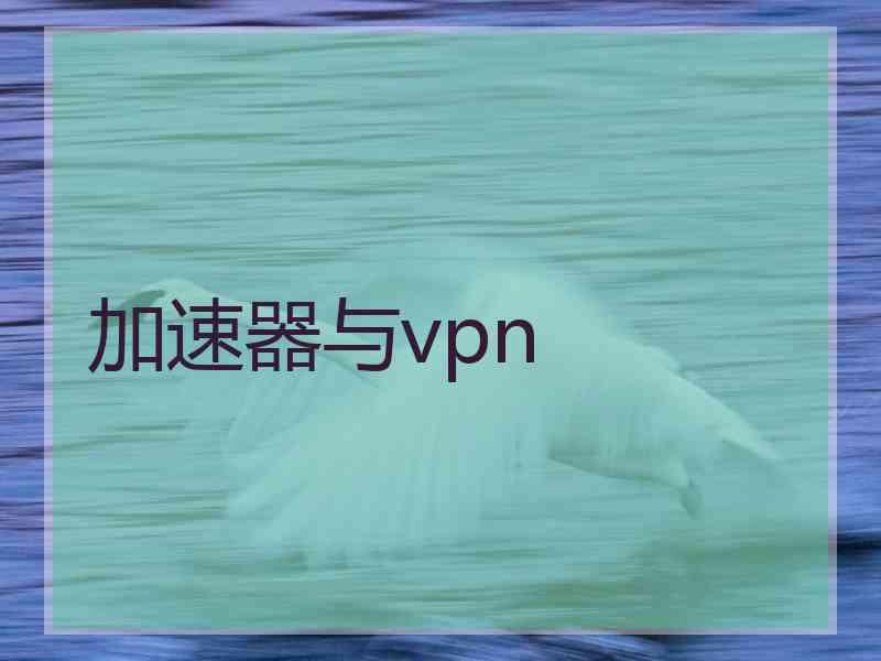 加速器与vpn