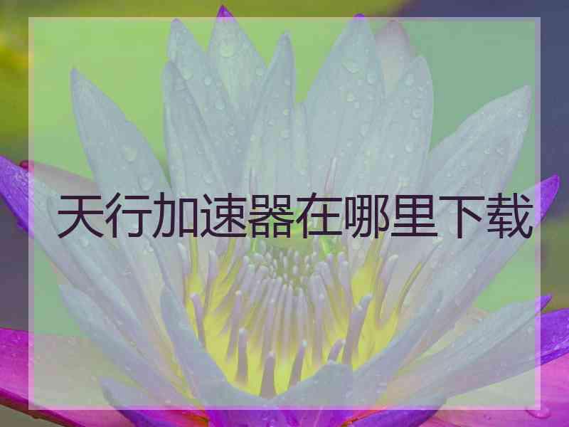 天行加速器在哪里下载