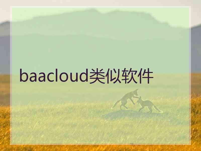 baacloud类似软件