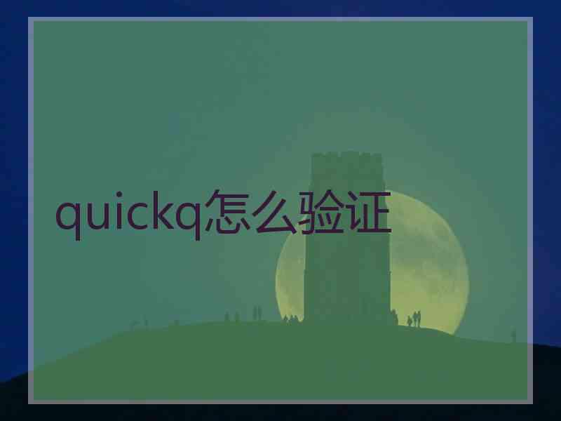 quickq怎么验证