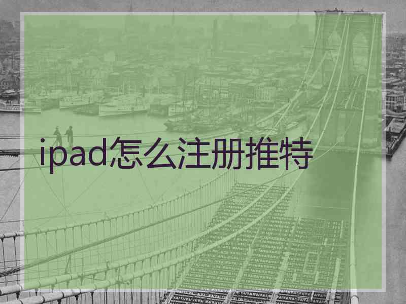 ipad怎么注册推特