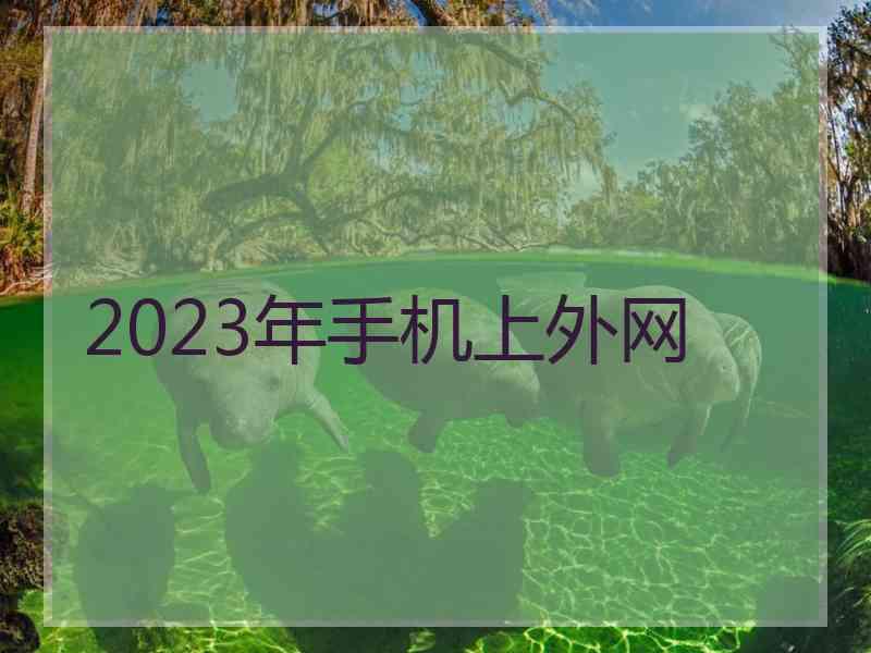 2023年手机上外网