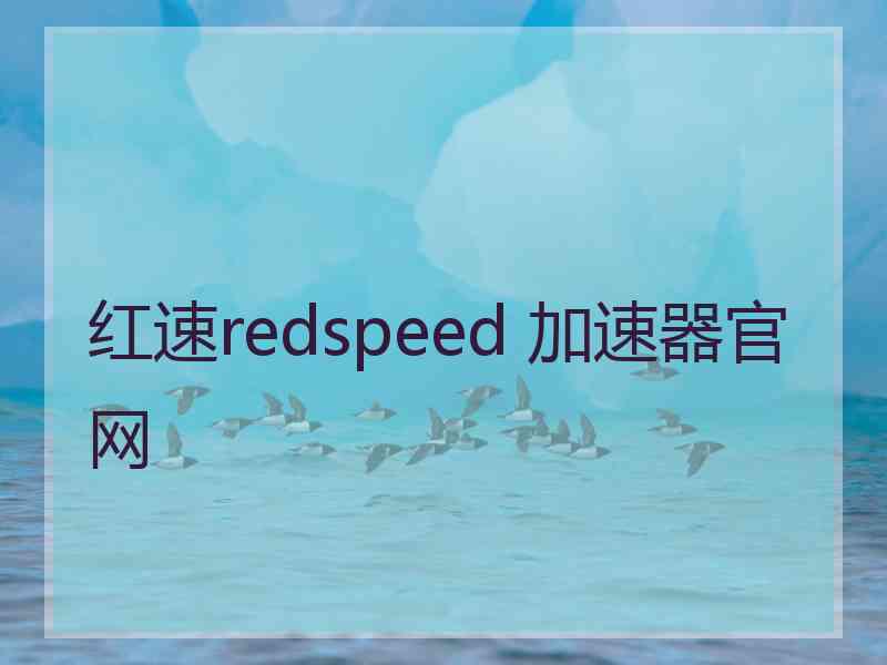 红速redspeed 加速器官网