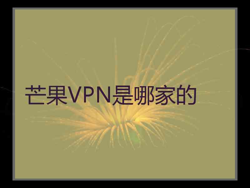 芒果VPN是哪家的