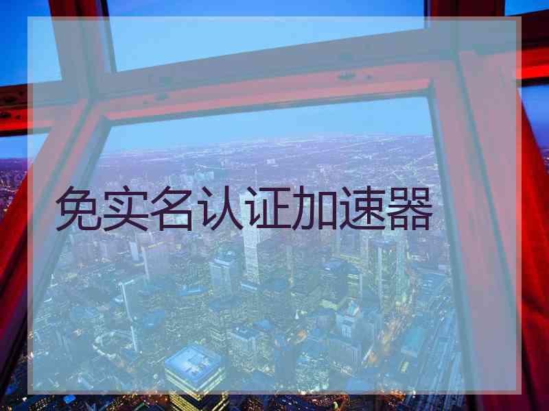 免实名认证加速器