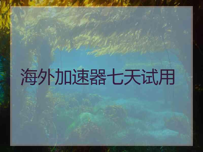 海外加速器七天试用