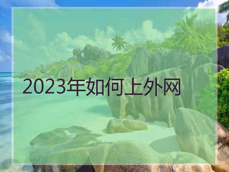 2023年如何上外网