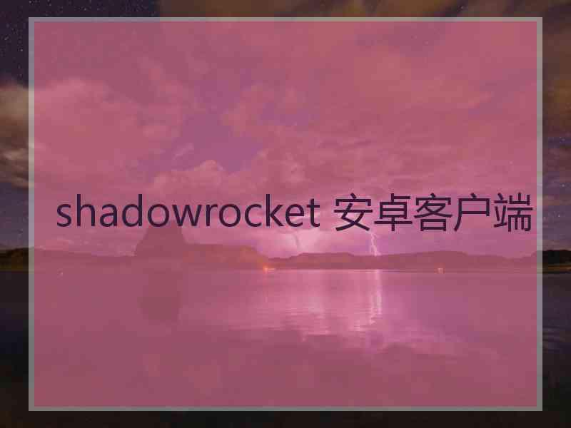 shadowrocket 安卓客户端