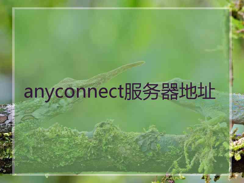 anyconnect服务器地址